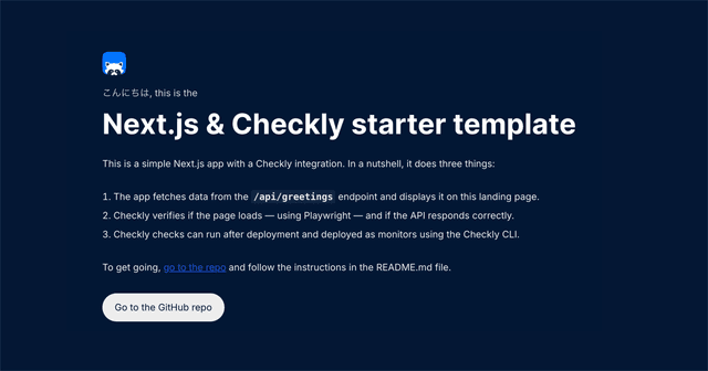 Next.js with Checkly