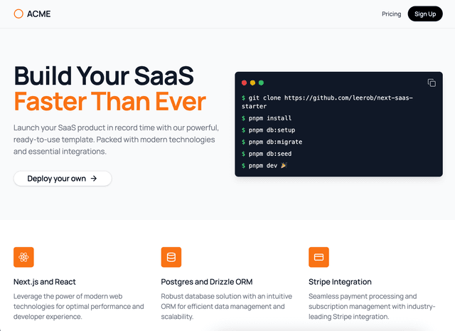 Next.js SaaS Starter