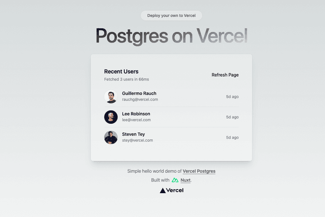 Postgres + Nuxt Starter
