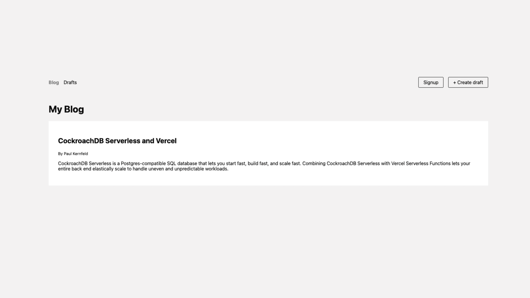 CockroachDB + Prisma + Next.js Starter thumbnail